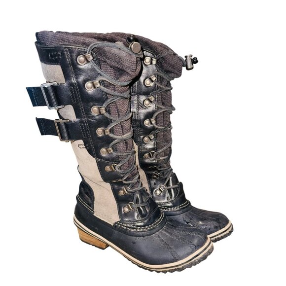 Sorel Conquest Carly II Tall Leather Suede Waterproof Winter Boots Outdoor Snow - Picture 4 of 15
